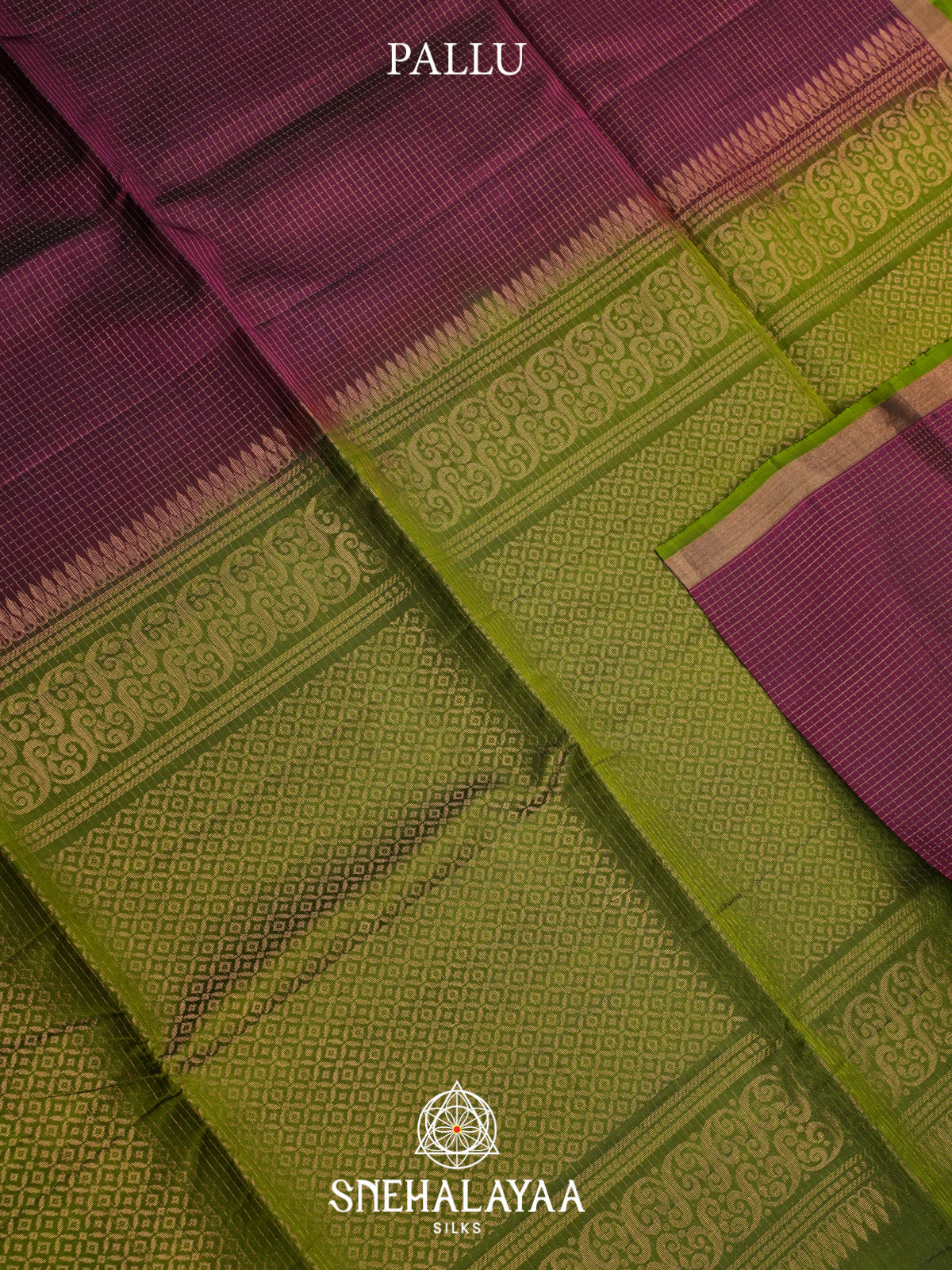Wine Soft Silk Saree