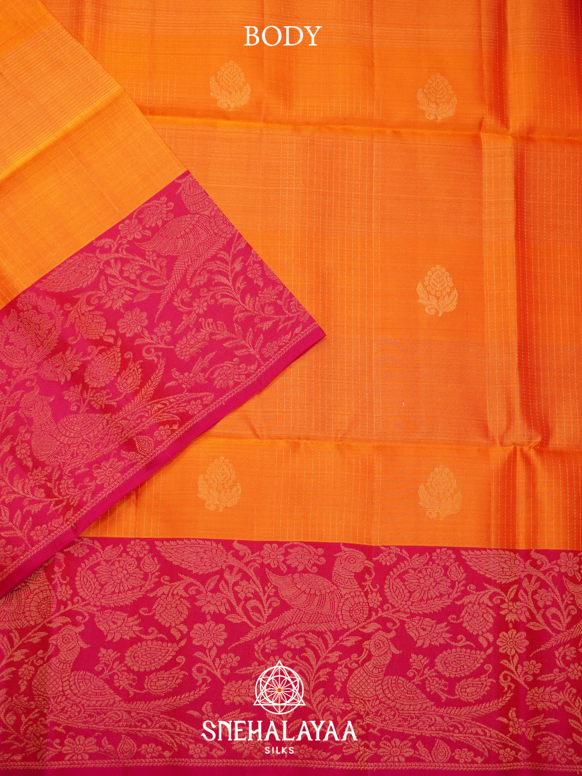 Orange Soft Silk Saree