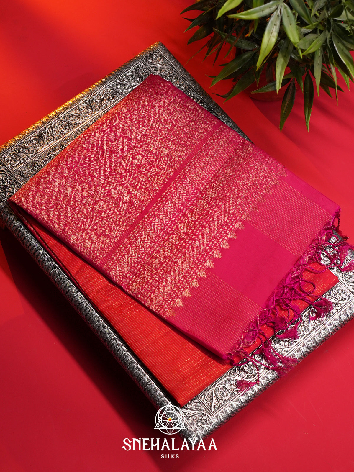 Orange Soft Silk Saree