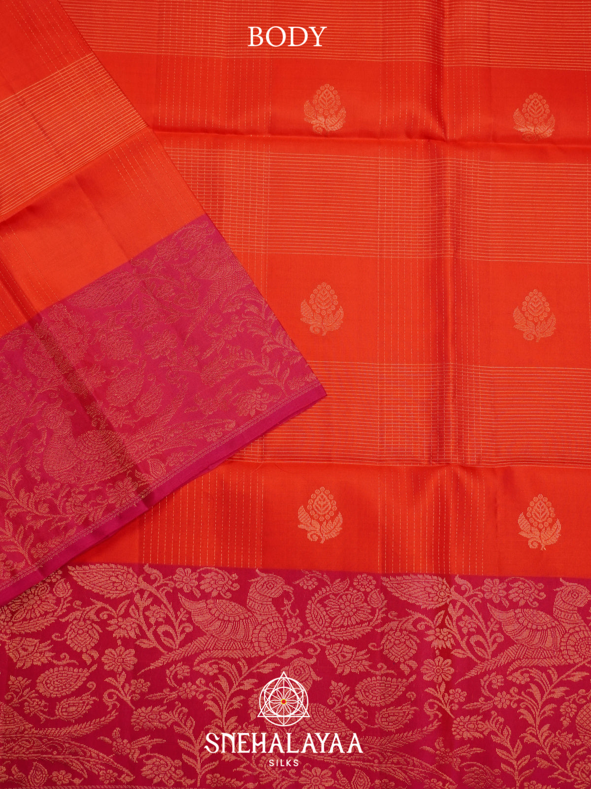 Orange Soft Silk Saree