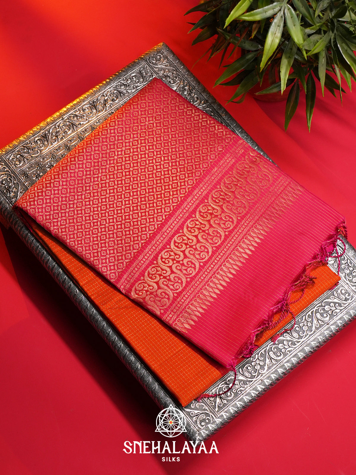 Orange Soft Silk Saree