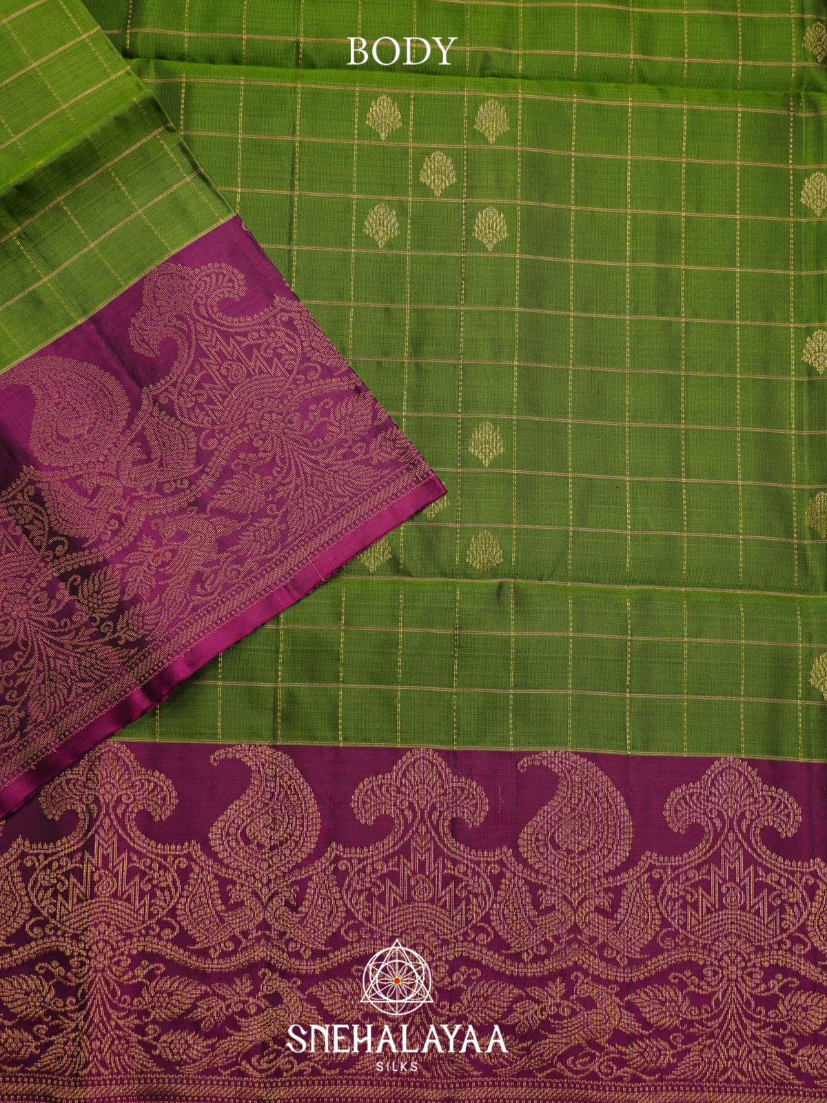 Leaf Green Soft Silk Saree