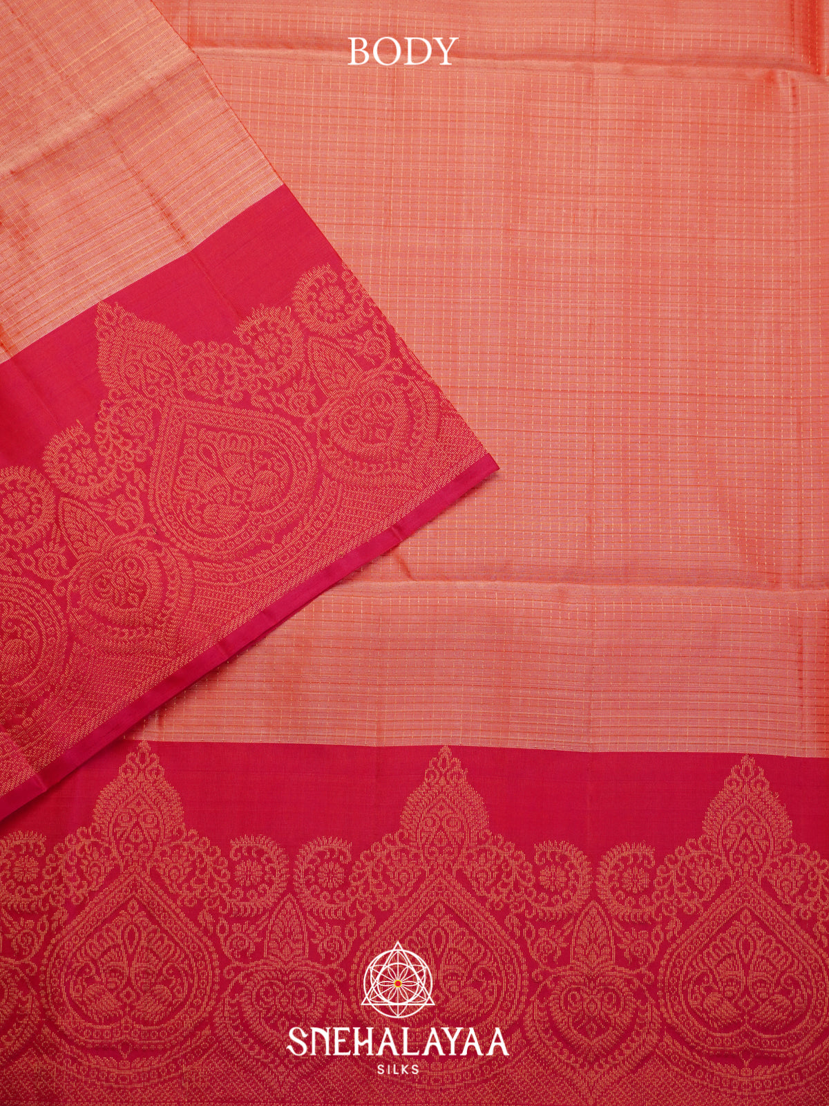 Peach Soft Silk Saree