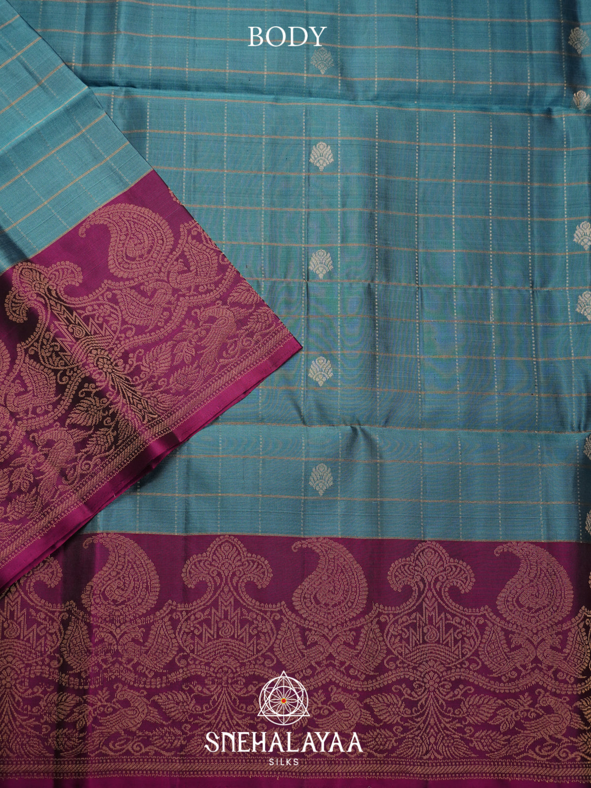 Teal Blue Soft Silk Saree