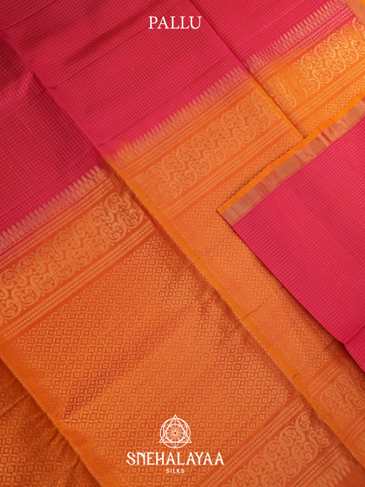 Pink Soft Silk Saree
