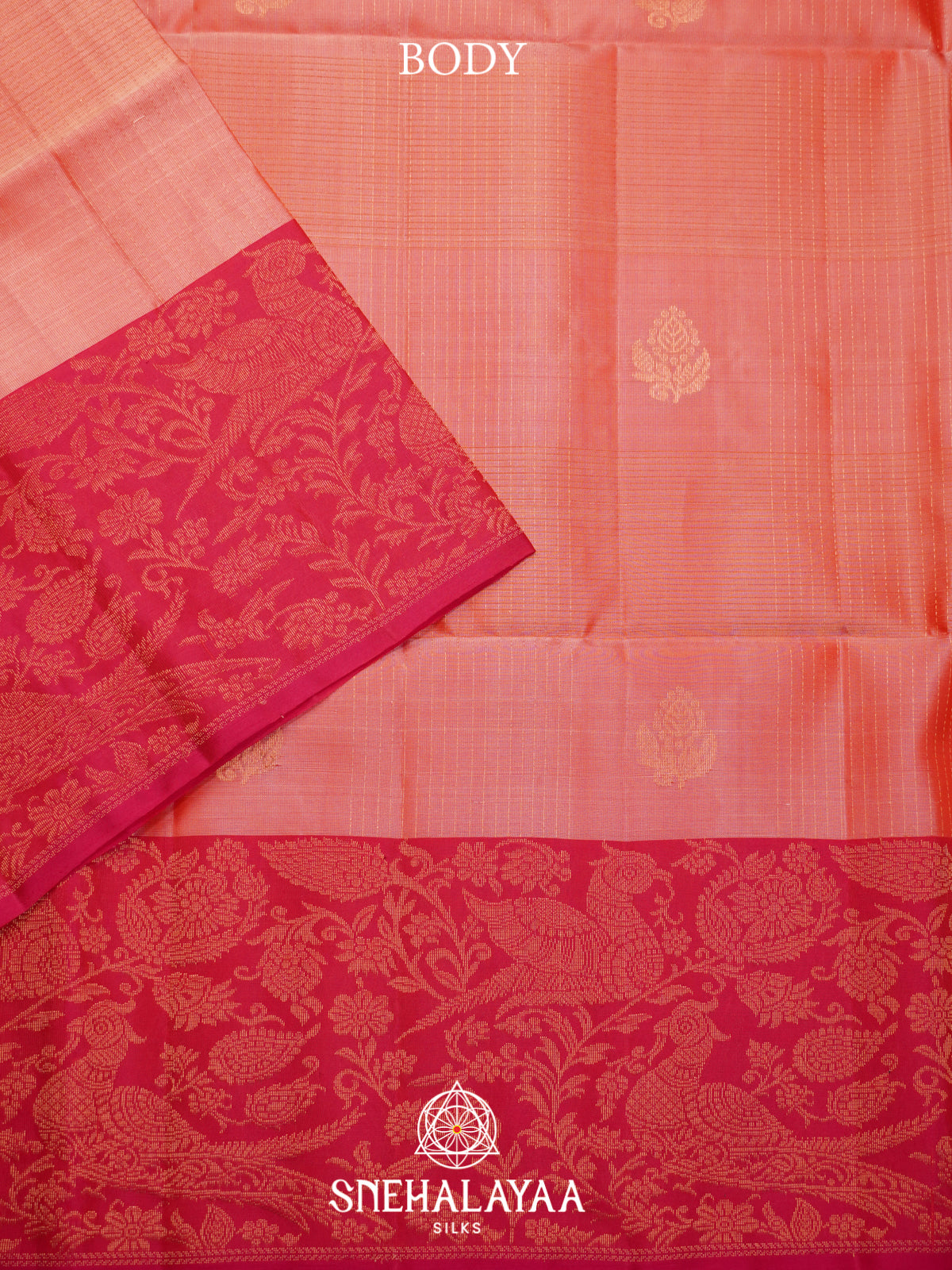 Peach Soft Silk Saree