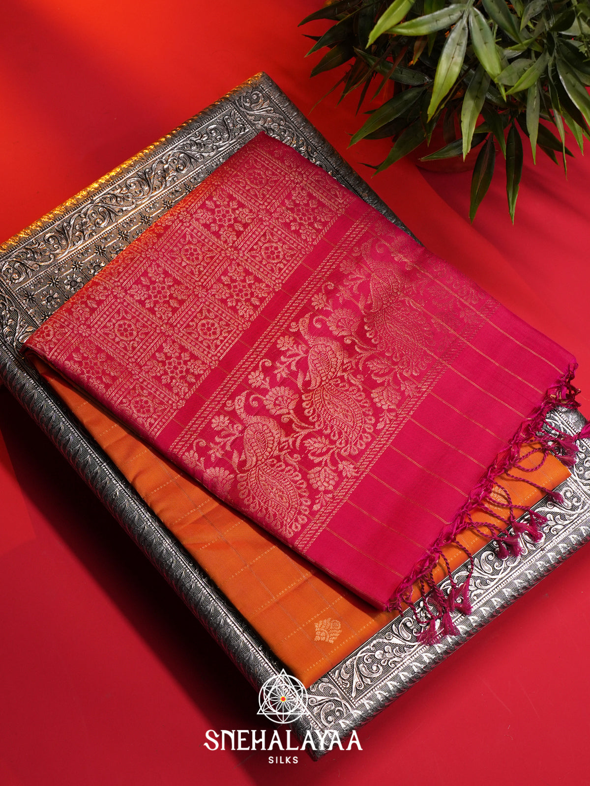 Orange Soft Silk Saree