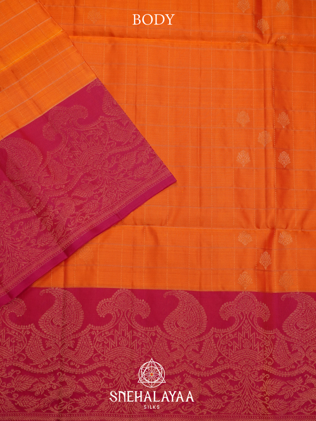 Orange Soft Silk Saree