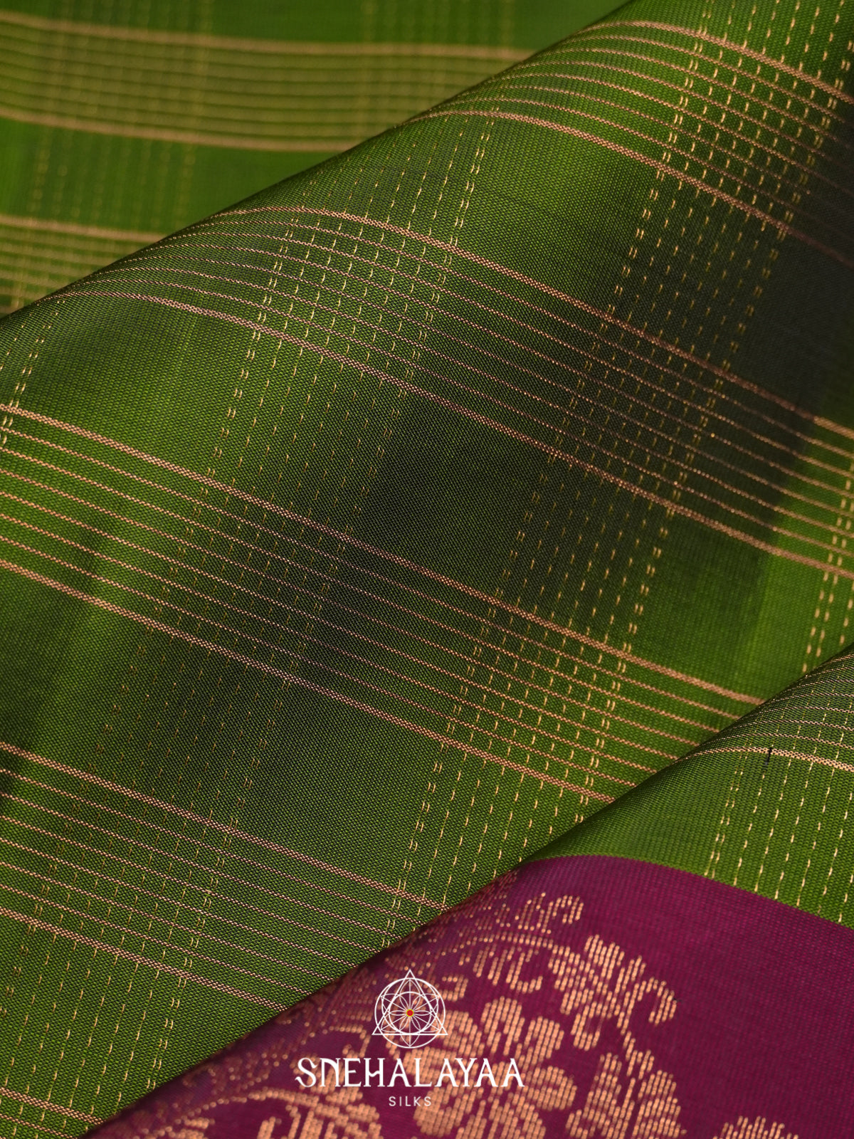 Olive Green Soft Silk Saree