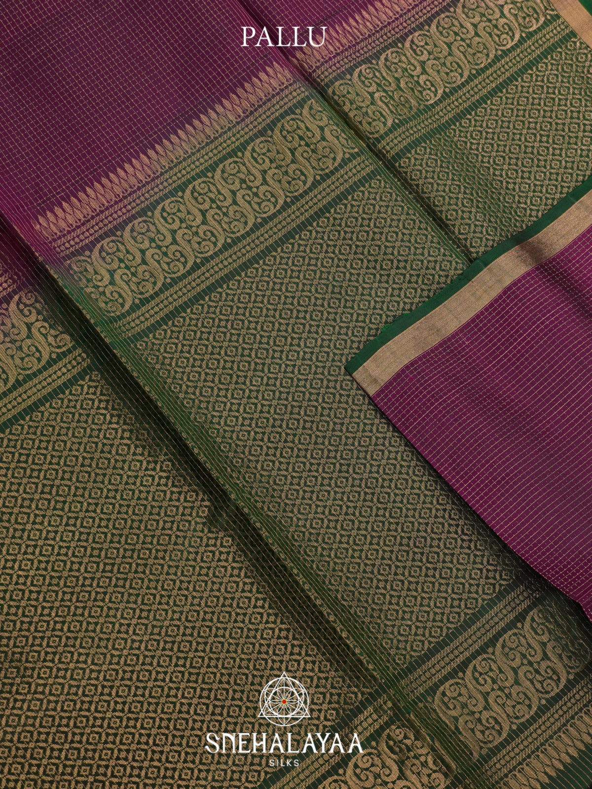 Wine Soft Silk Saree