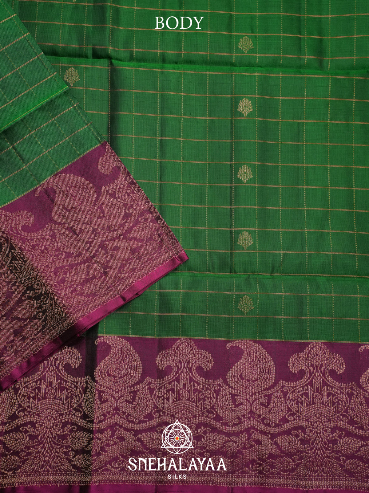 Emerald Green Soft Silk Saree