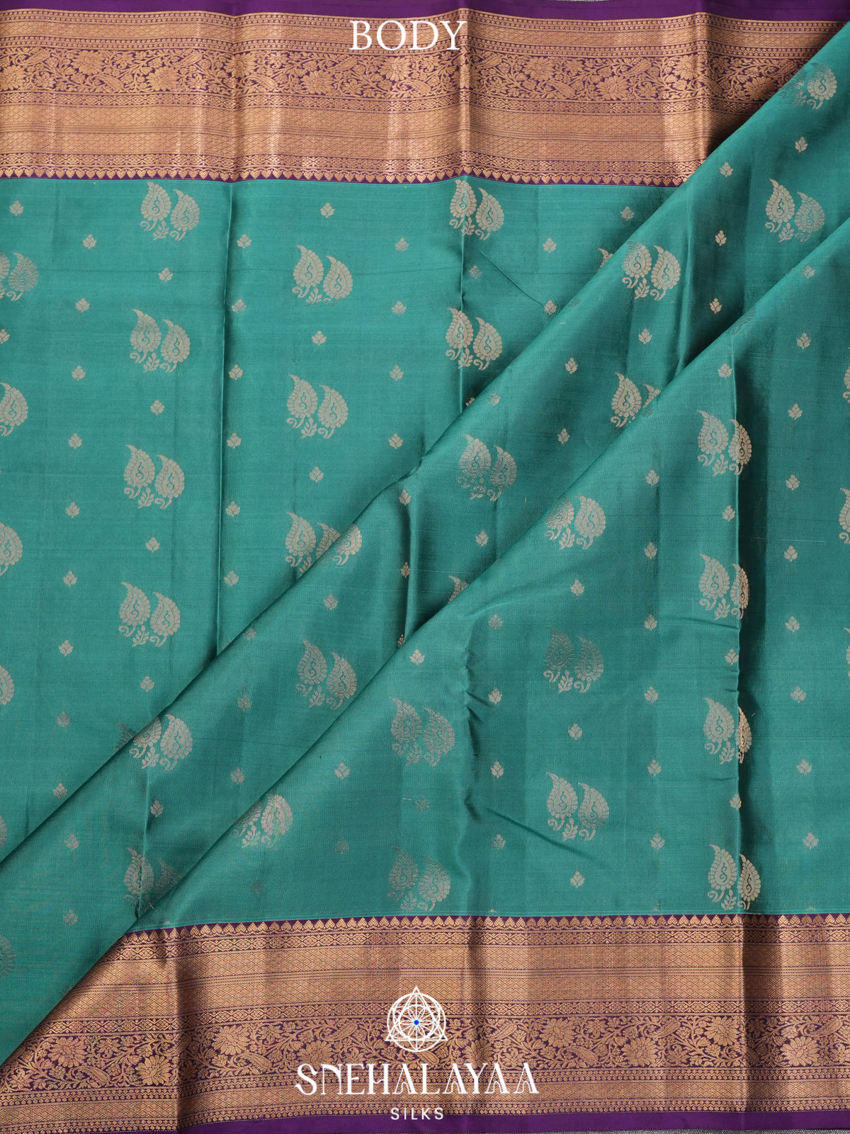 Teal Green Kanjivaram Silk Saree