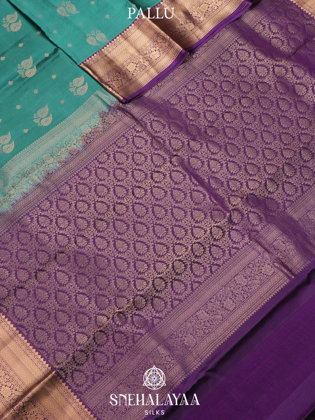 Teal Green Kanjivaram Silk Saree