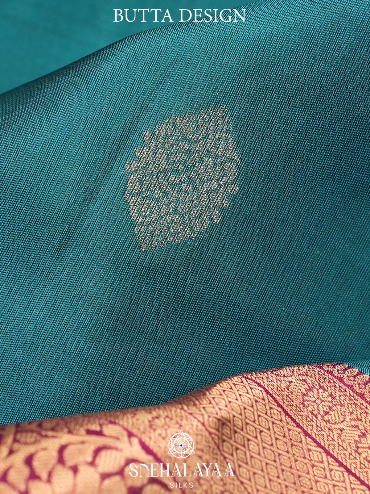 Teal Blue Kanjivaram Silk Saree