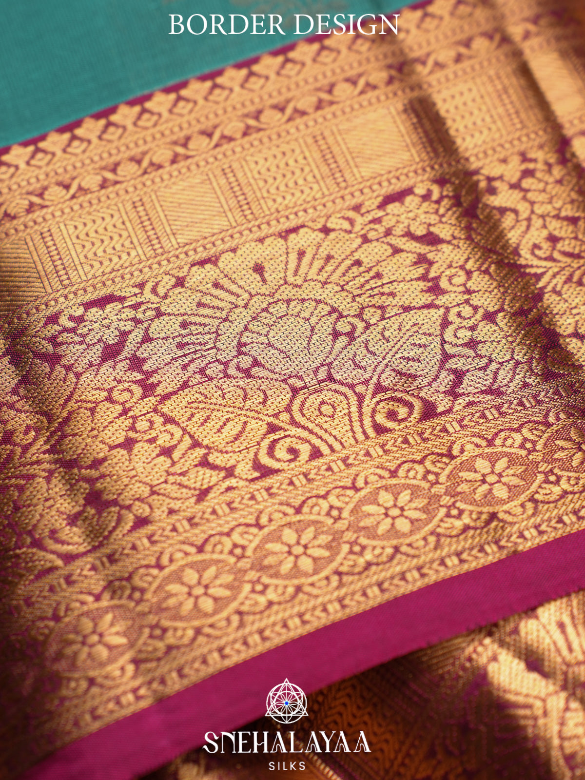 Teal Green Kanjivaram Silk Saree