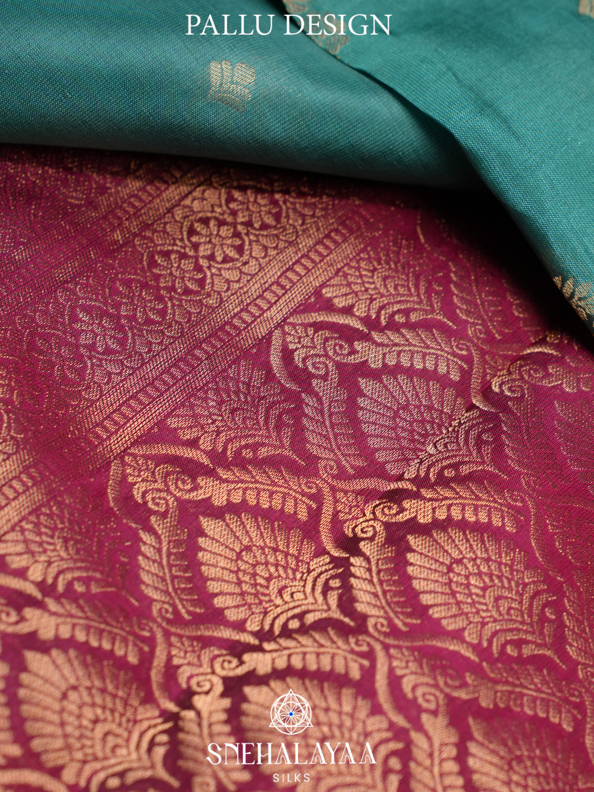 Teal Green Kanjivaram Silk Saree
