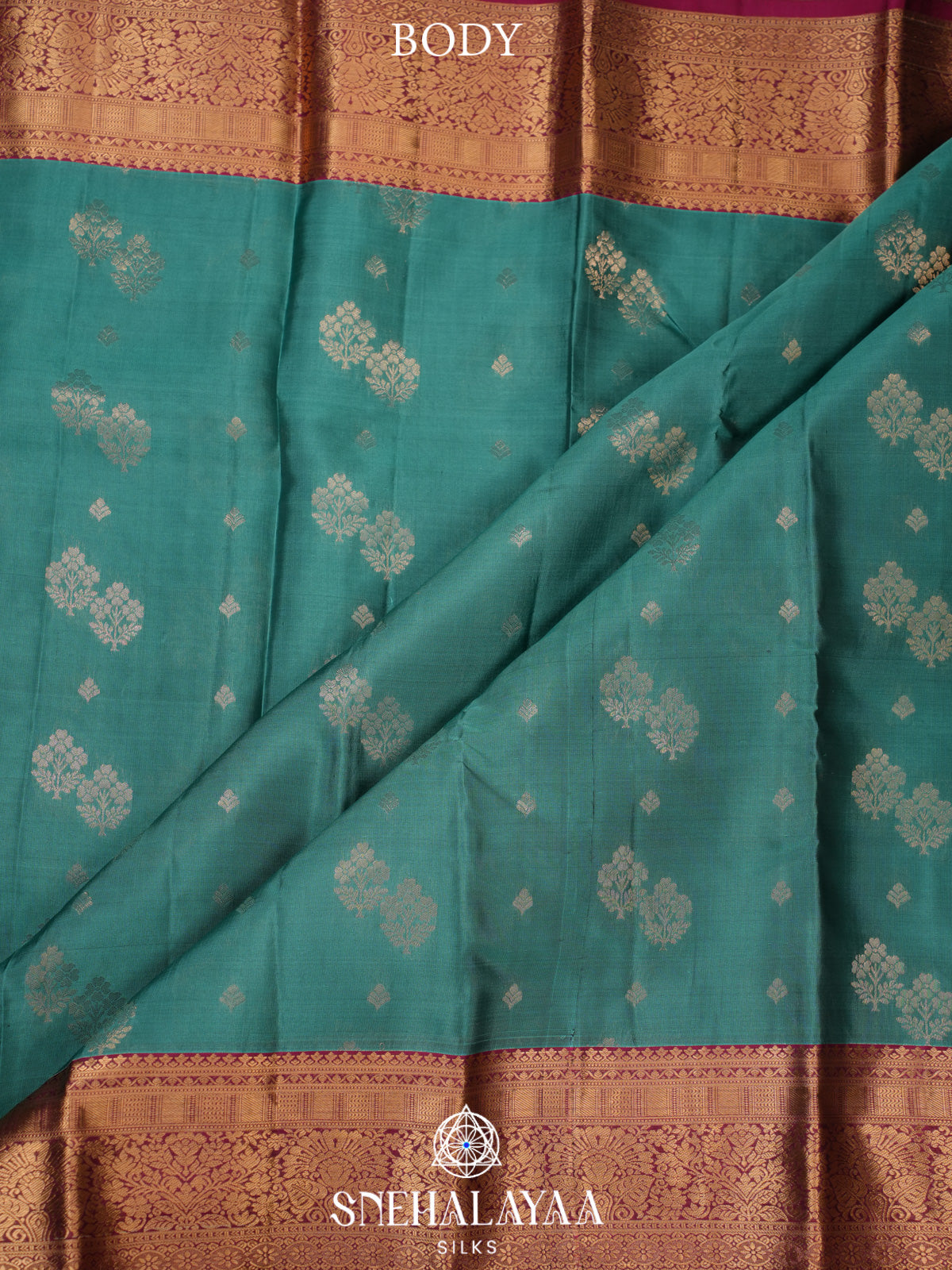 Teal Green Kanjivaram Silk Saree