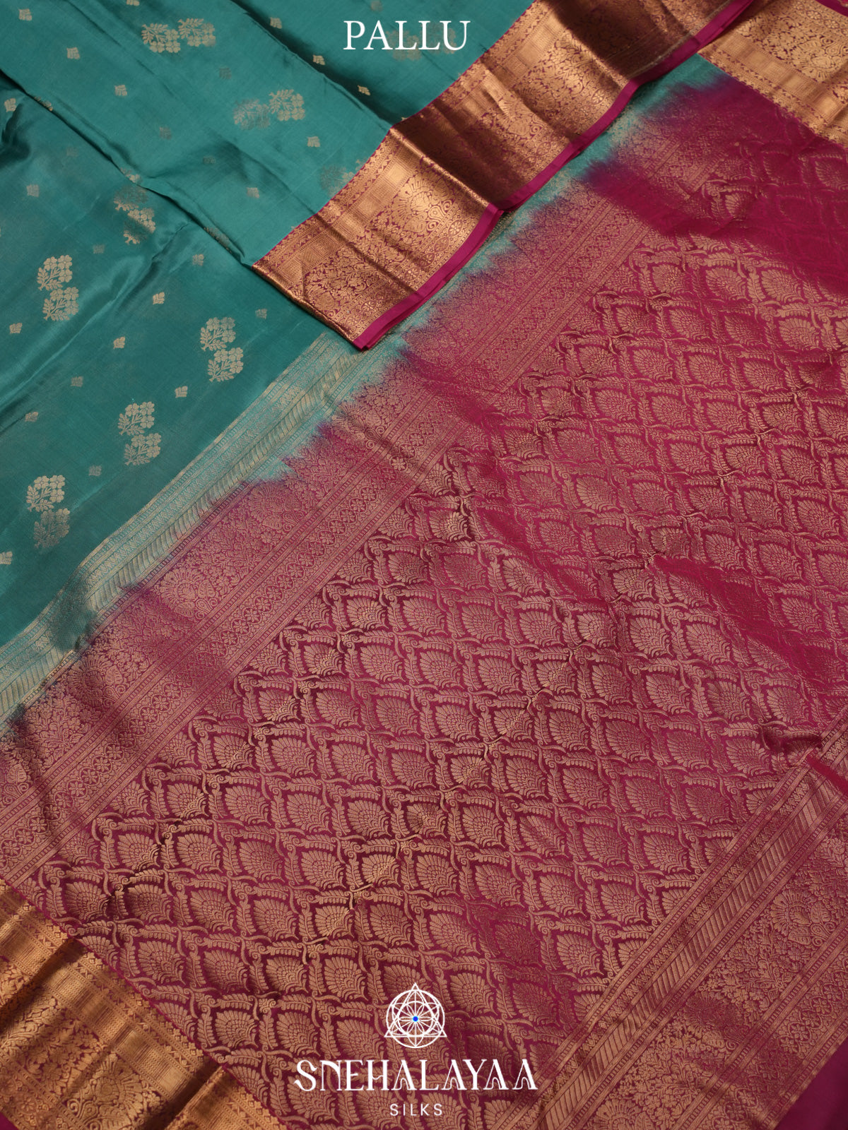 Teal Green Kanjivaram Silk Saree