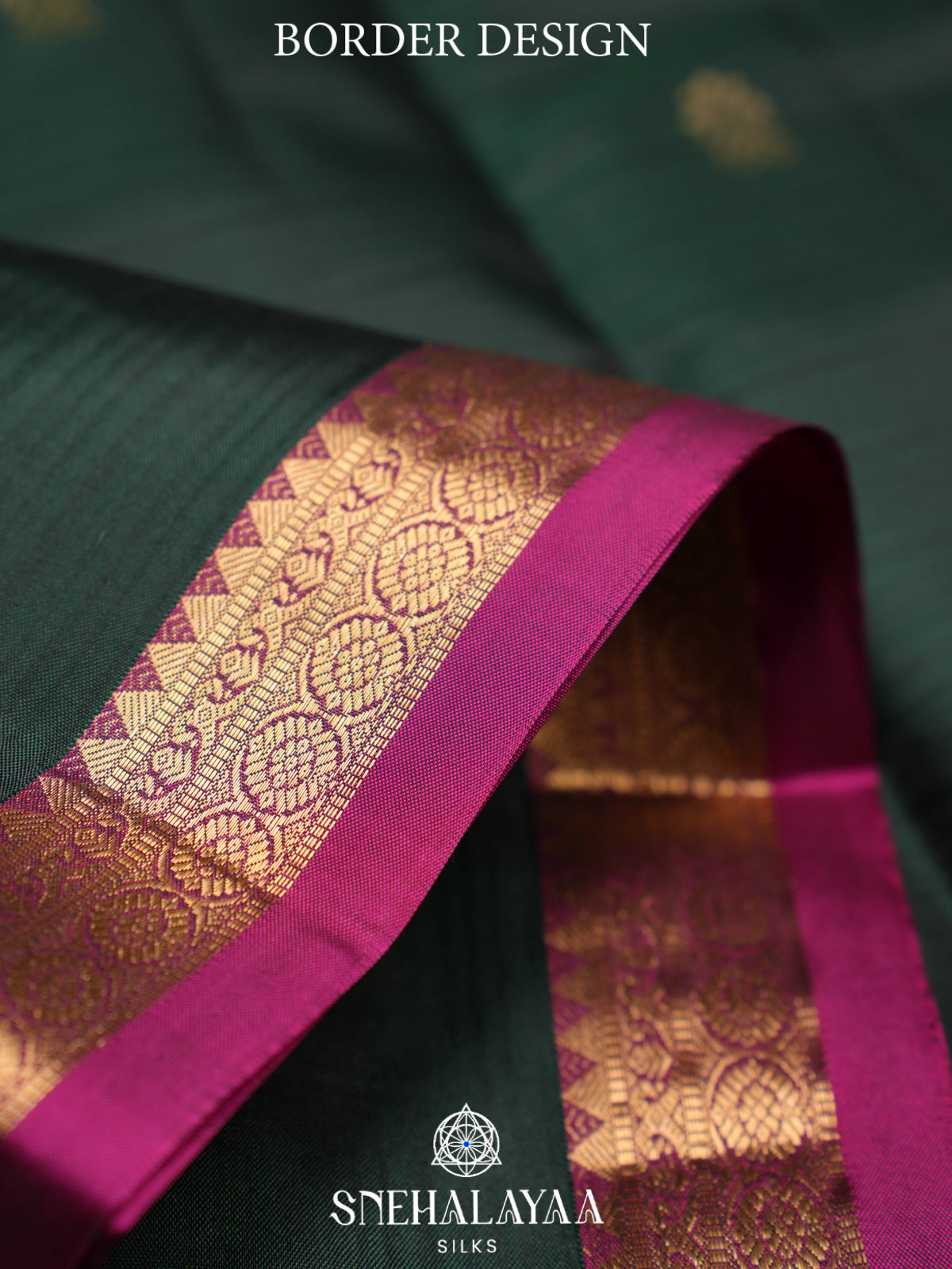 Forest Green Kanjivaram Silk Saree