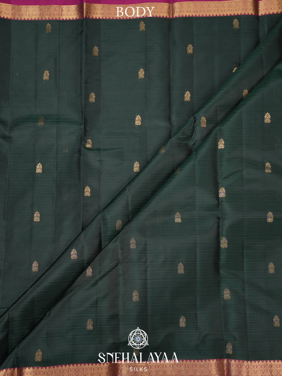 Forest Green Kanjivaram Silk Saree