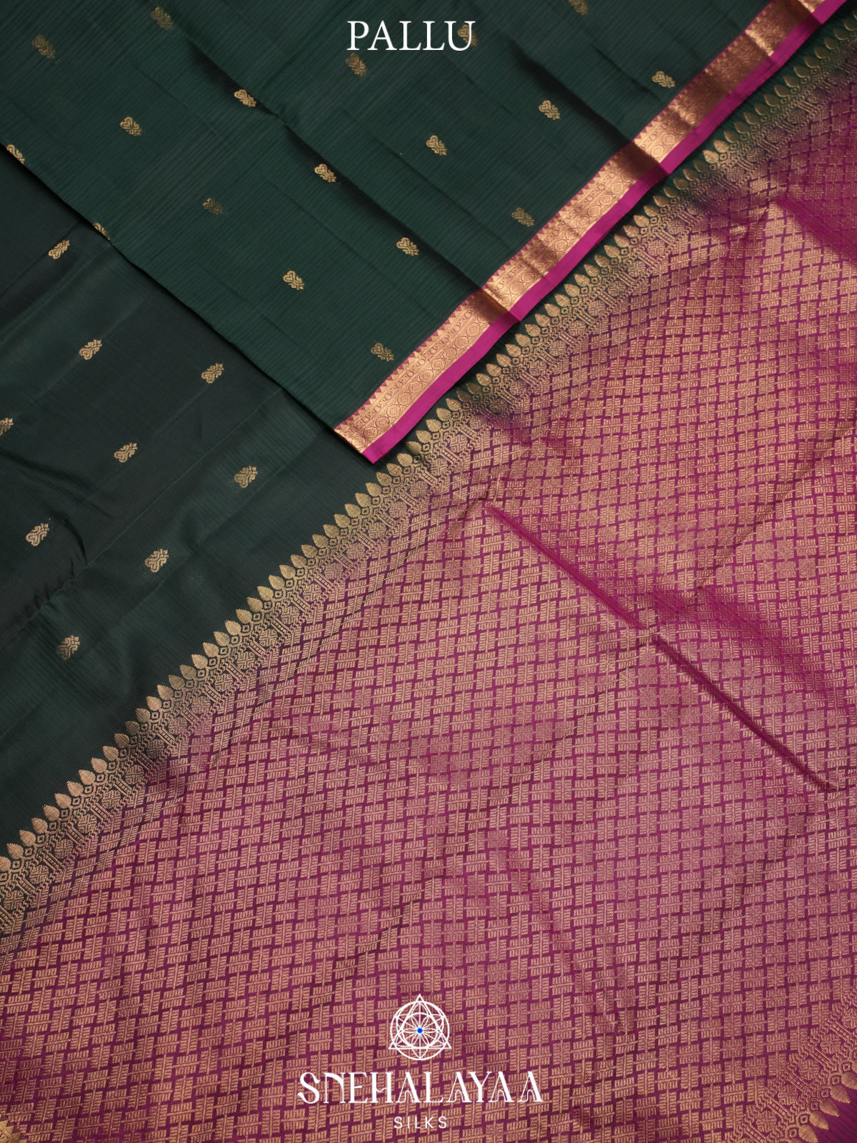 Forest Green Kanjivaram Silk Saree
