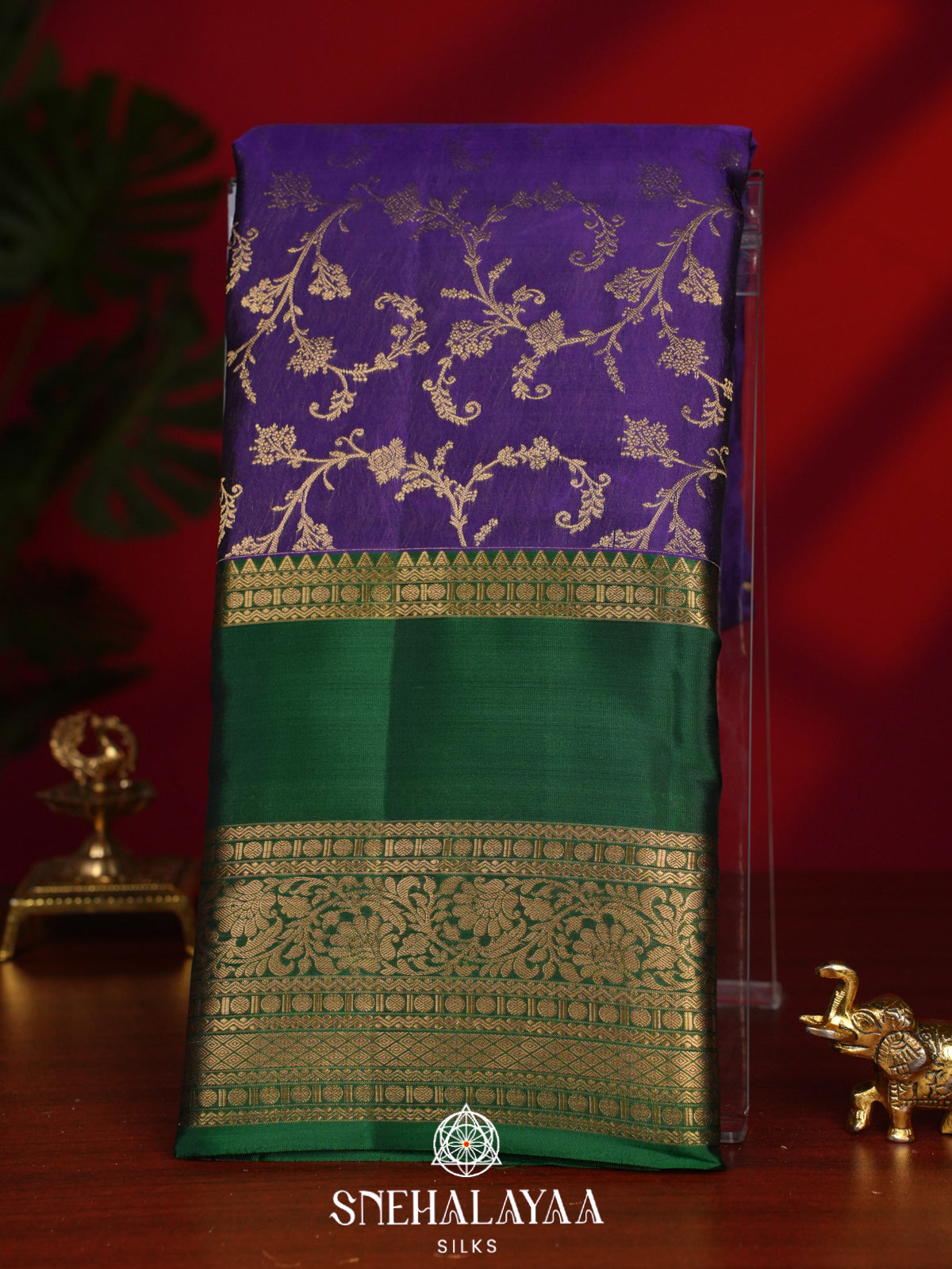 Purple Kanjivaram Silk Saree