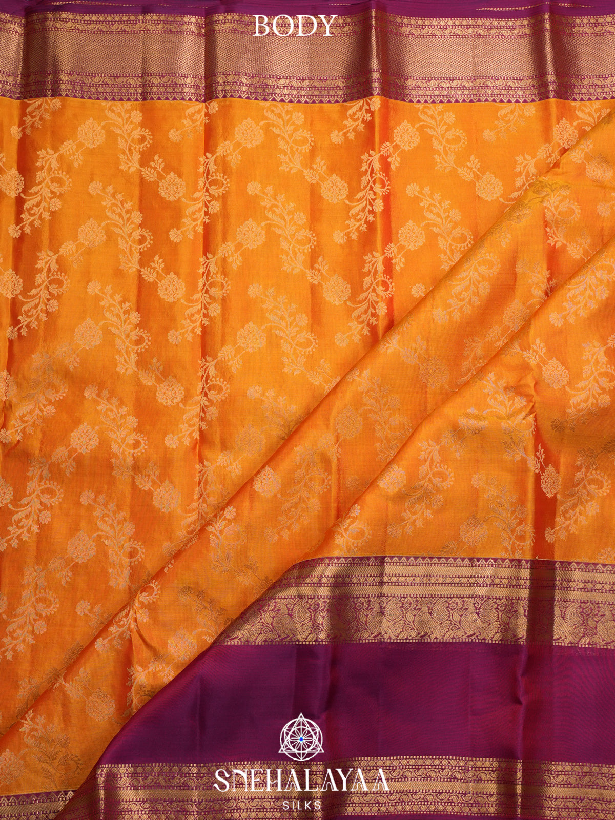 Mango Yellow Kanjivaram Silk Saree