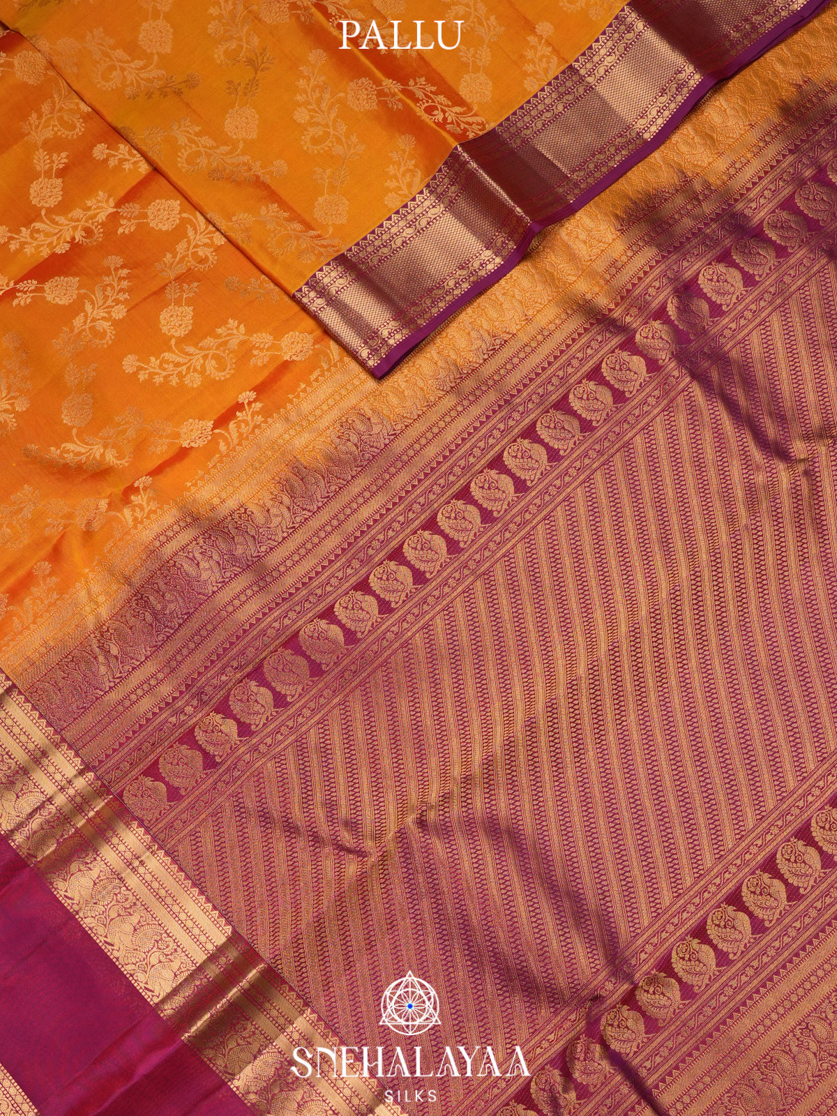 Mango Yellow Kanjivaram Silk Saree