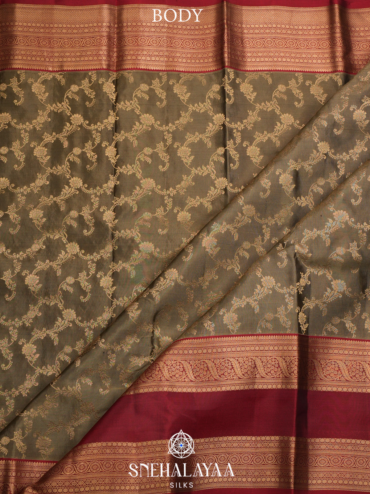 Moss Green Kanjivaram Silk Saree