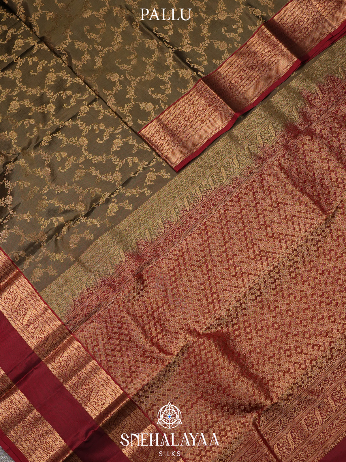 Moss Green Kanjivaram Silk Saree