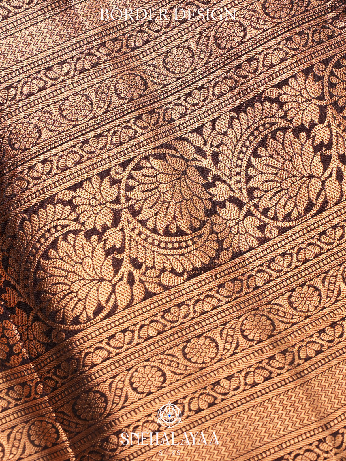 Burnt Orange Kanjivaram Silk Saree