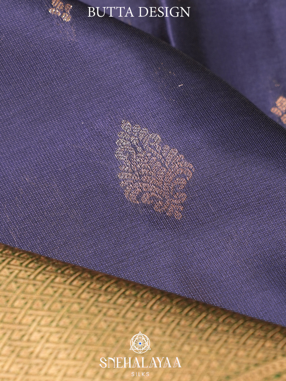 Ink Blue Kanjivaram Silk Saree