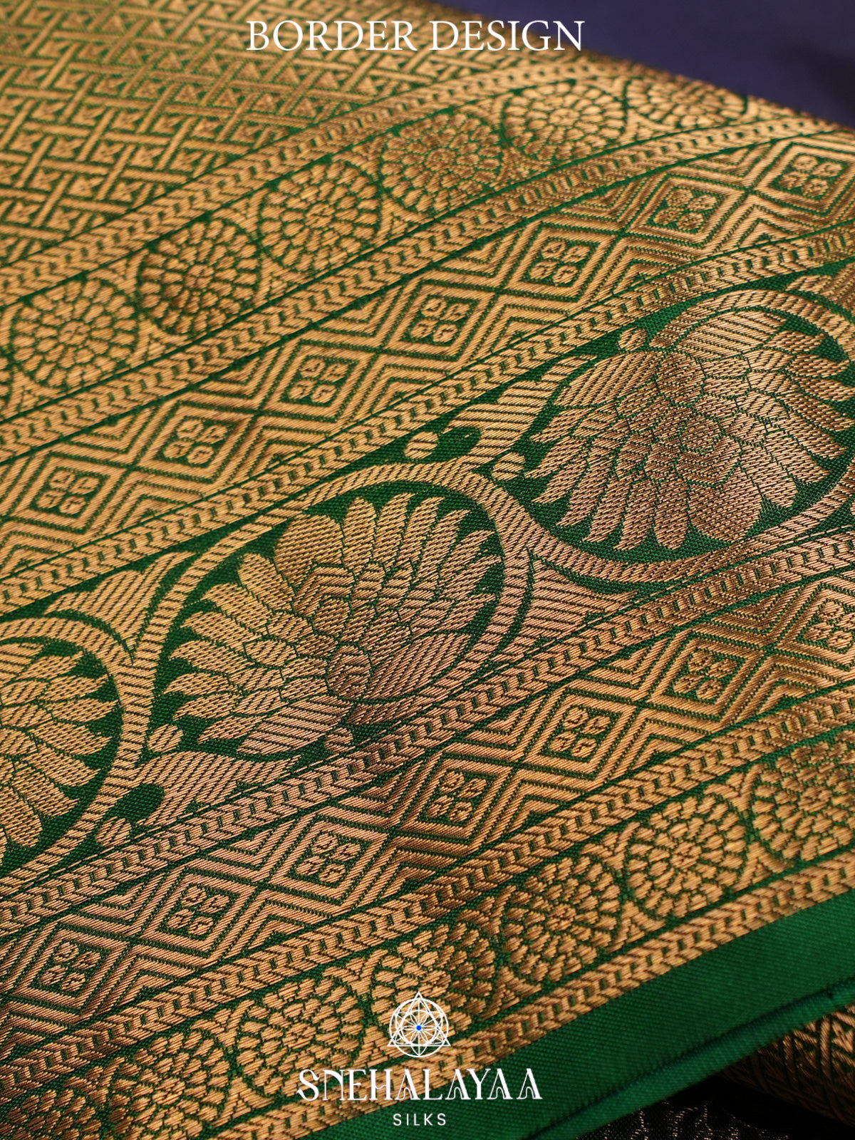 Ink Blue Kanjivaram Silk Saree