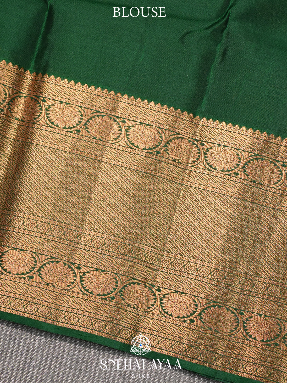 Ink Blue Kanjivaram Silk Saree