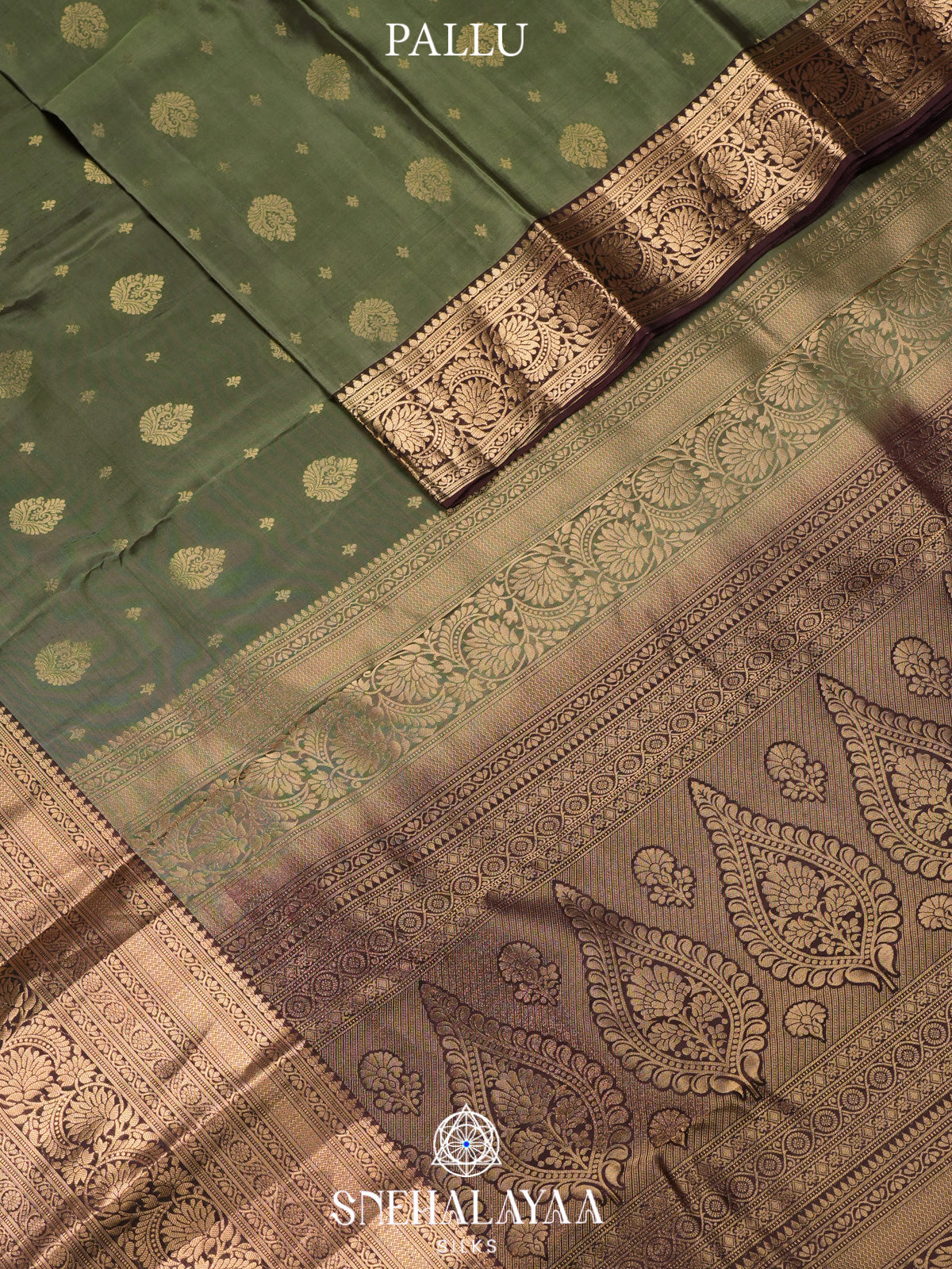 Sage Green Kanjivaram Silk Saree