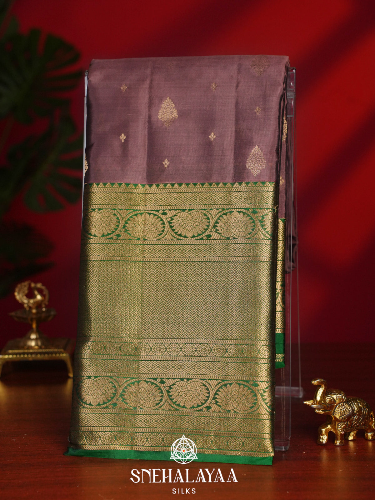 Mauve Kanjivaram Silk Saree