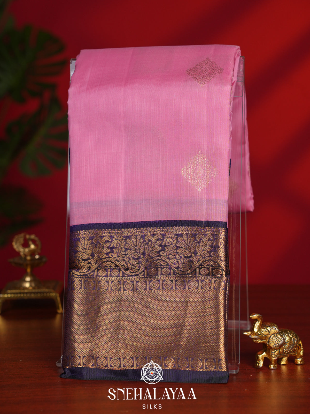 Pink Kanjivaram Silk Saree
