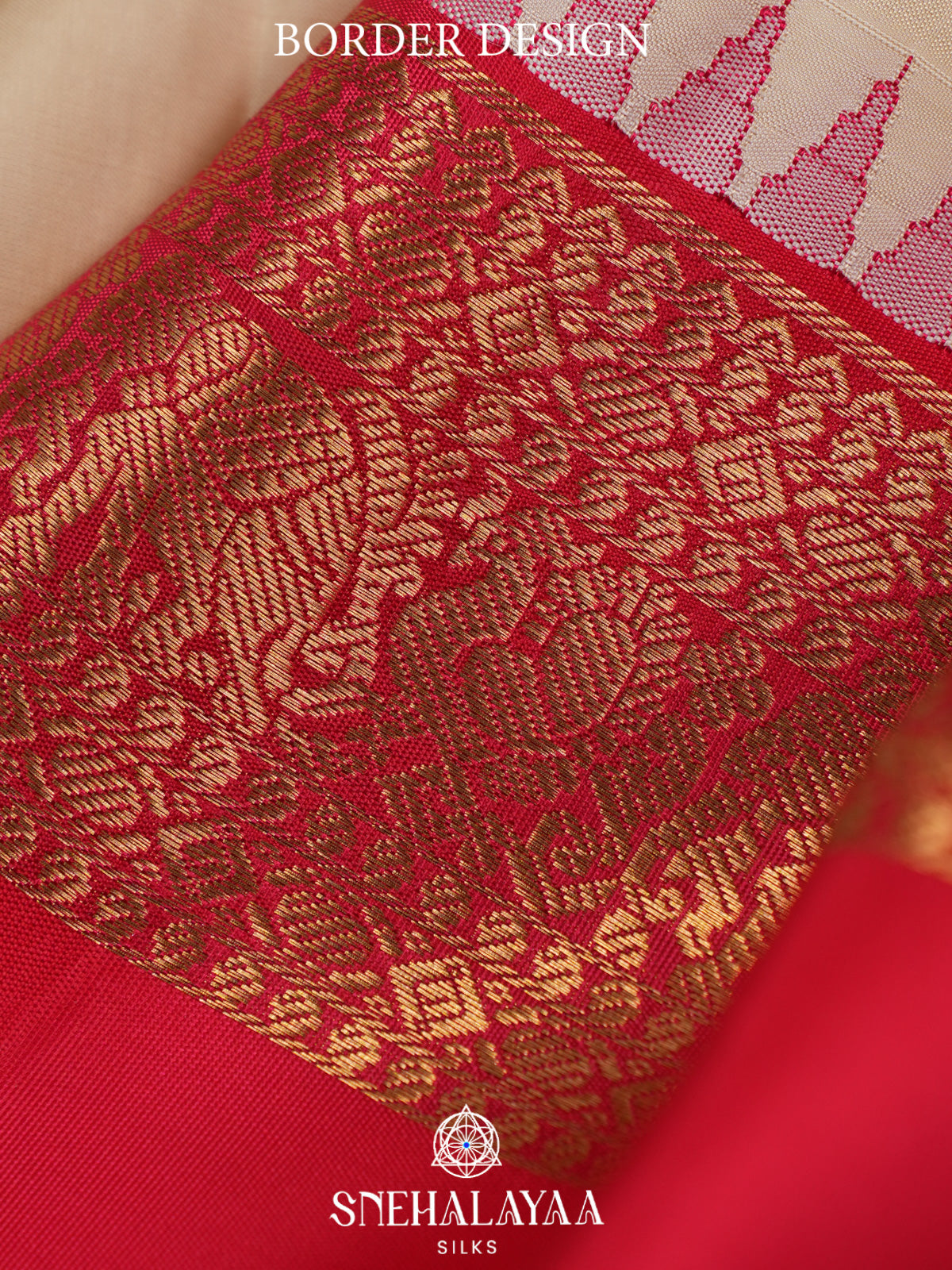 Cream Kanjivaram Silk Saree
