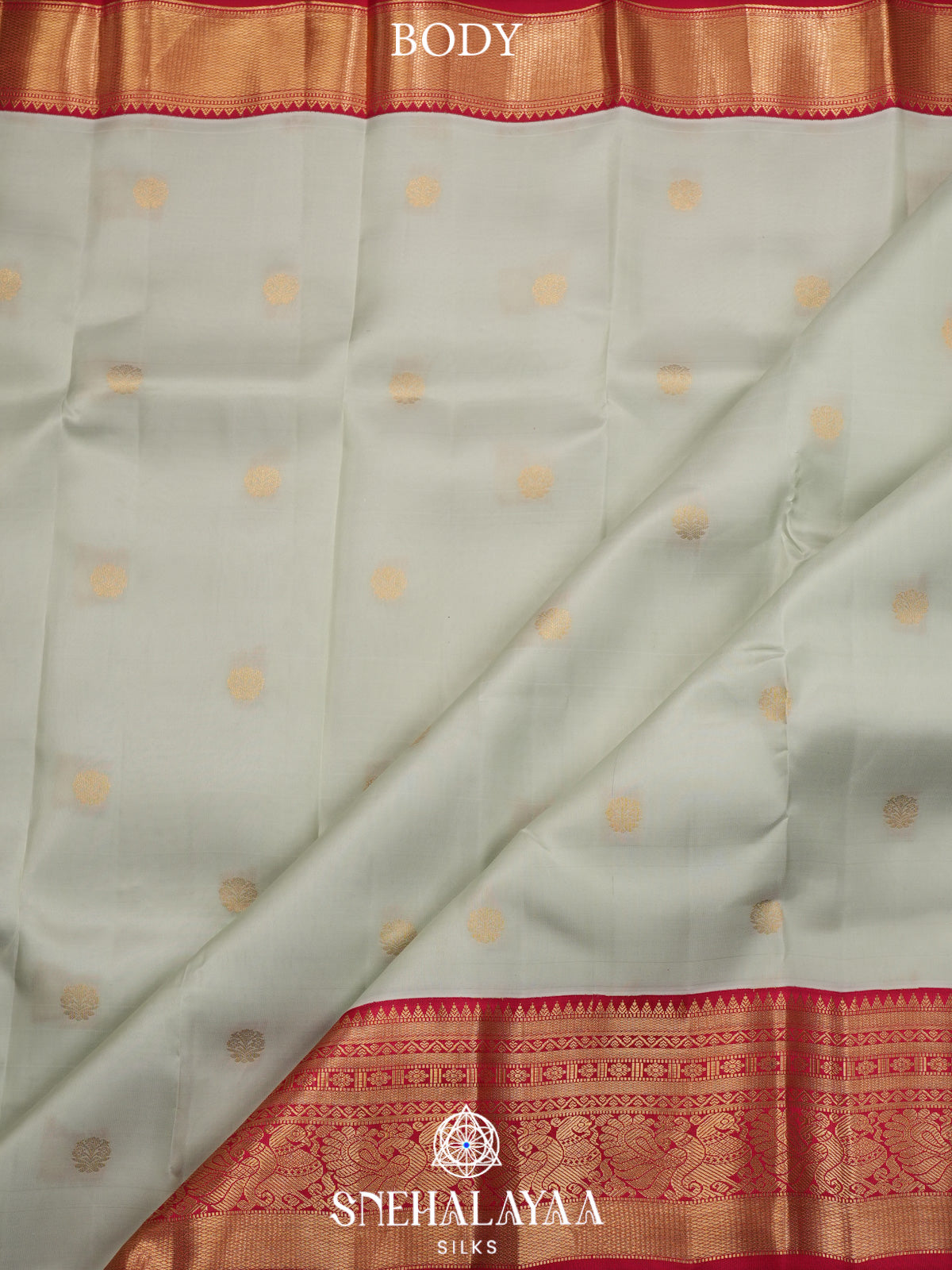 White Kanjivaram Silk Saree