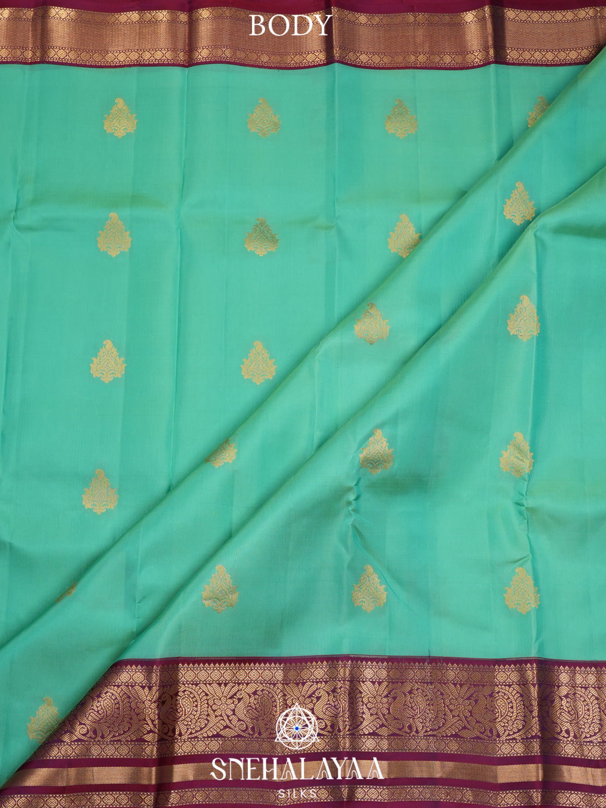 Mint Green Kanjivaram Silk Saree