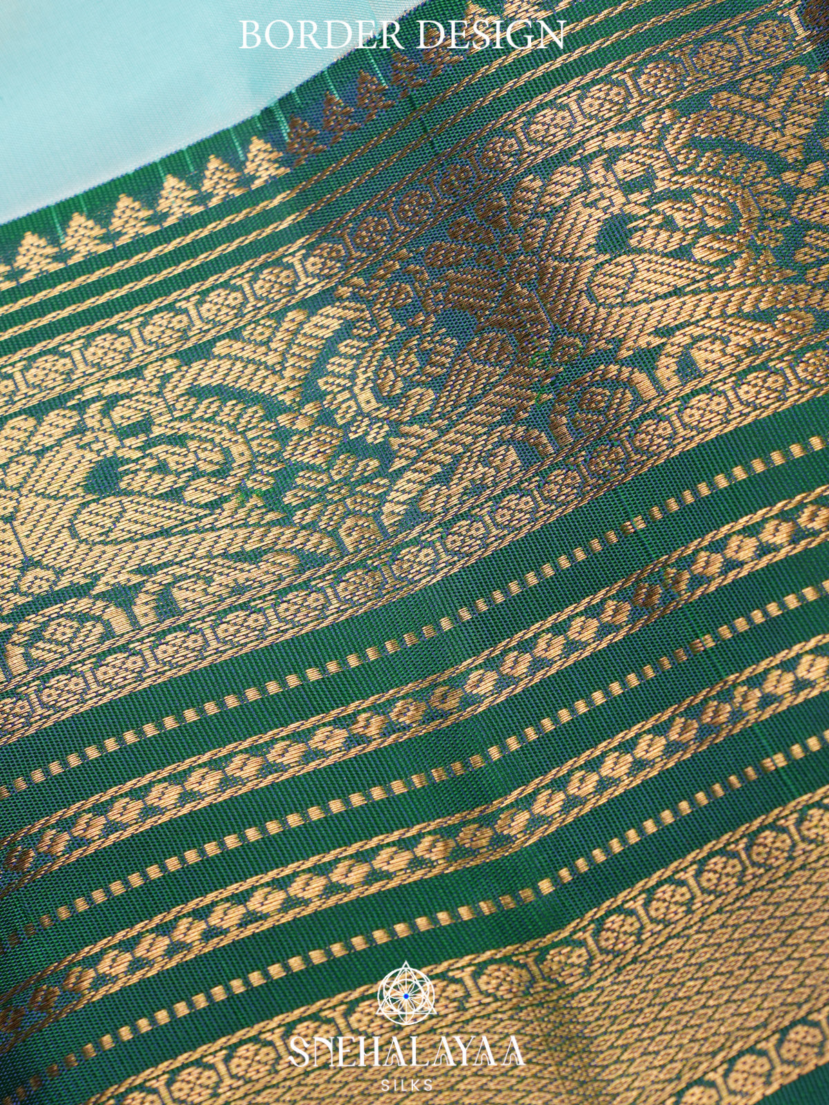Sky Blue Kanjivaram Silk Saree