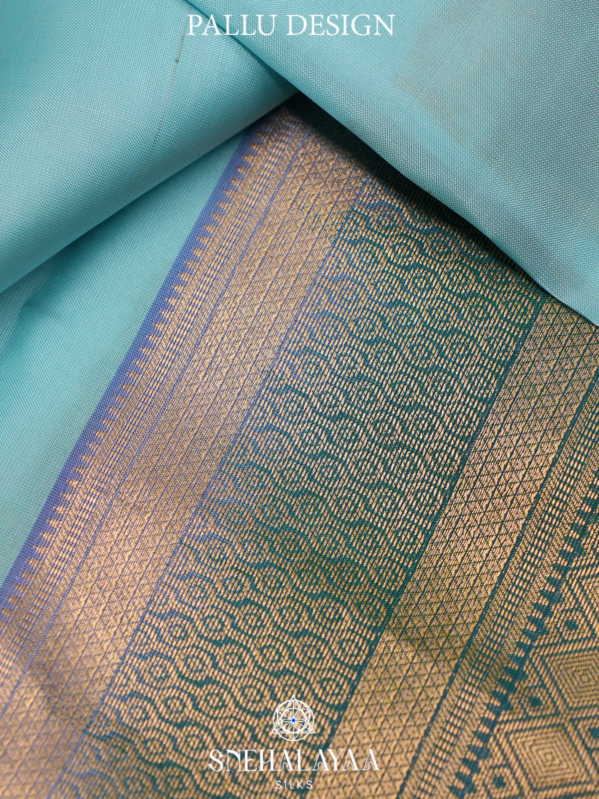 Sky Blue Kanjivaram Silk Saree