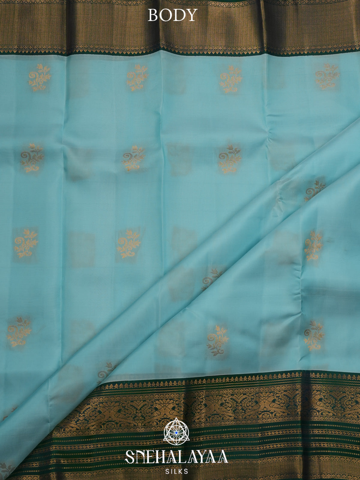 Sky Blue Kanjivaram Silk Saree