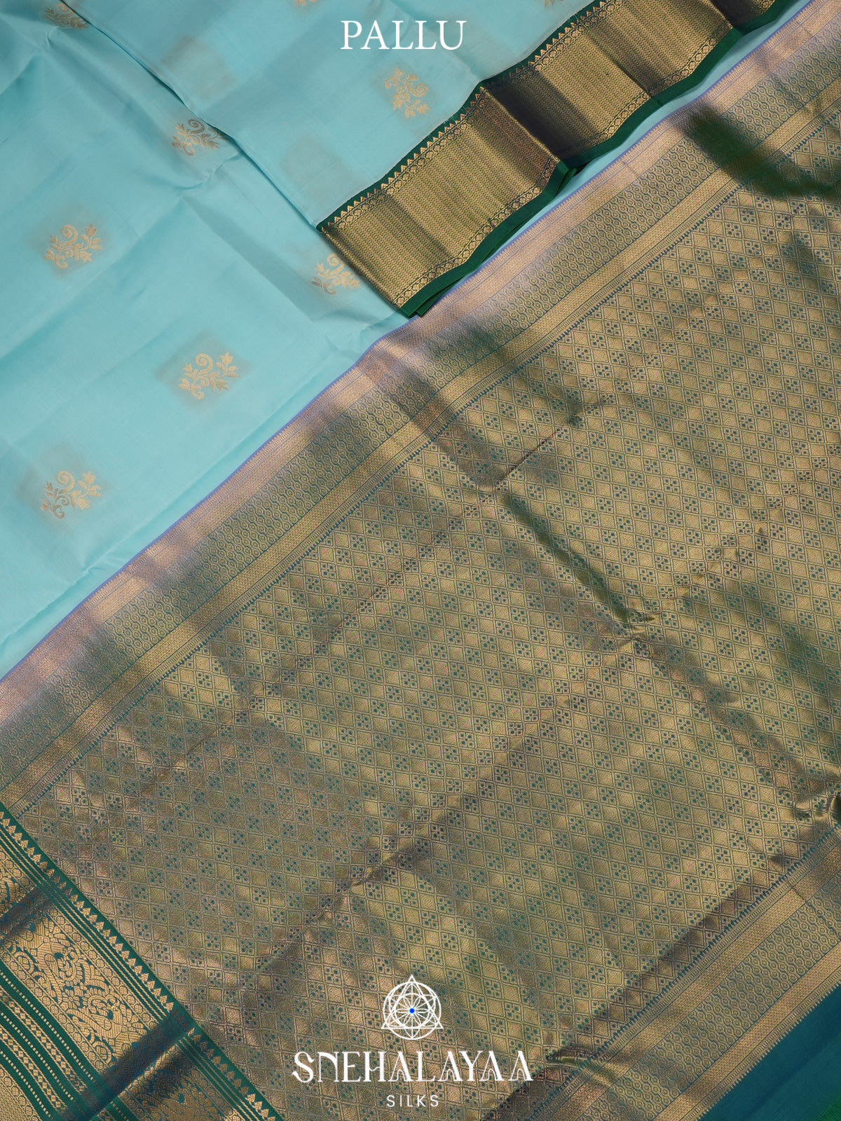 Sky Blue Kanjivaram Silk Saree