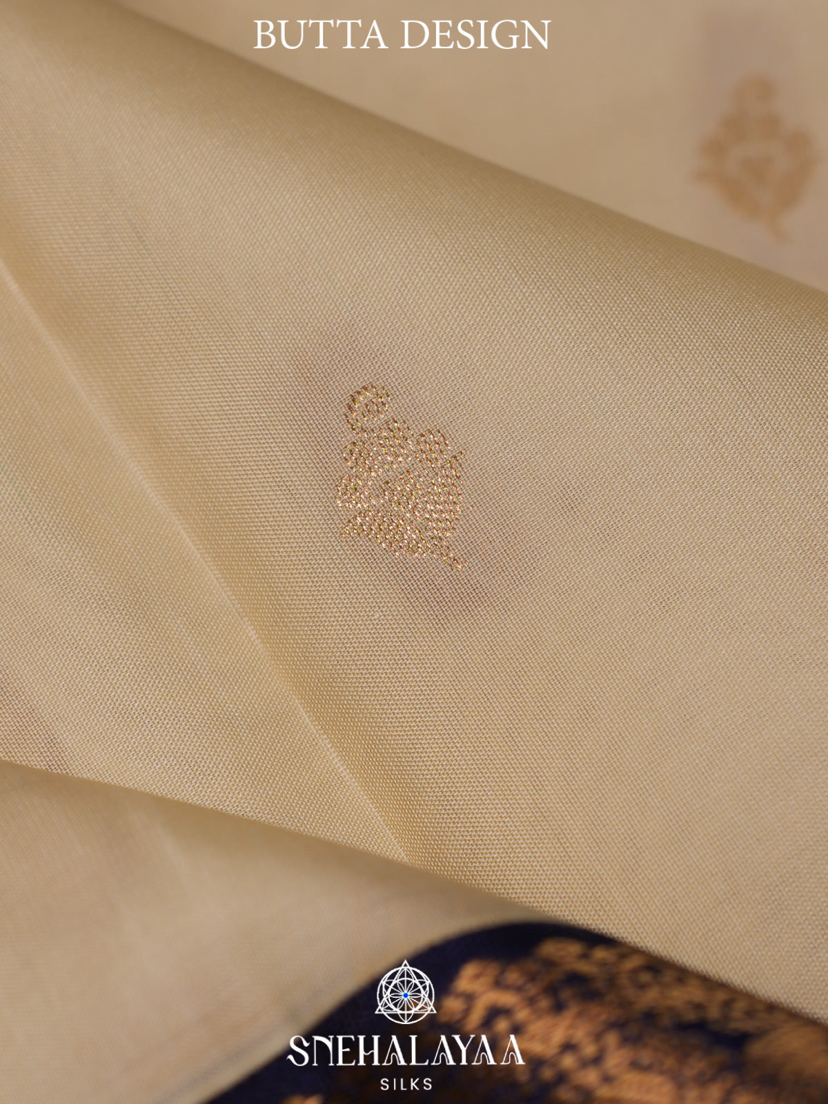 Cream Kanjivaram Silk Saree