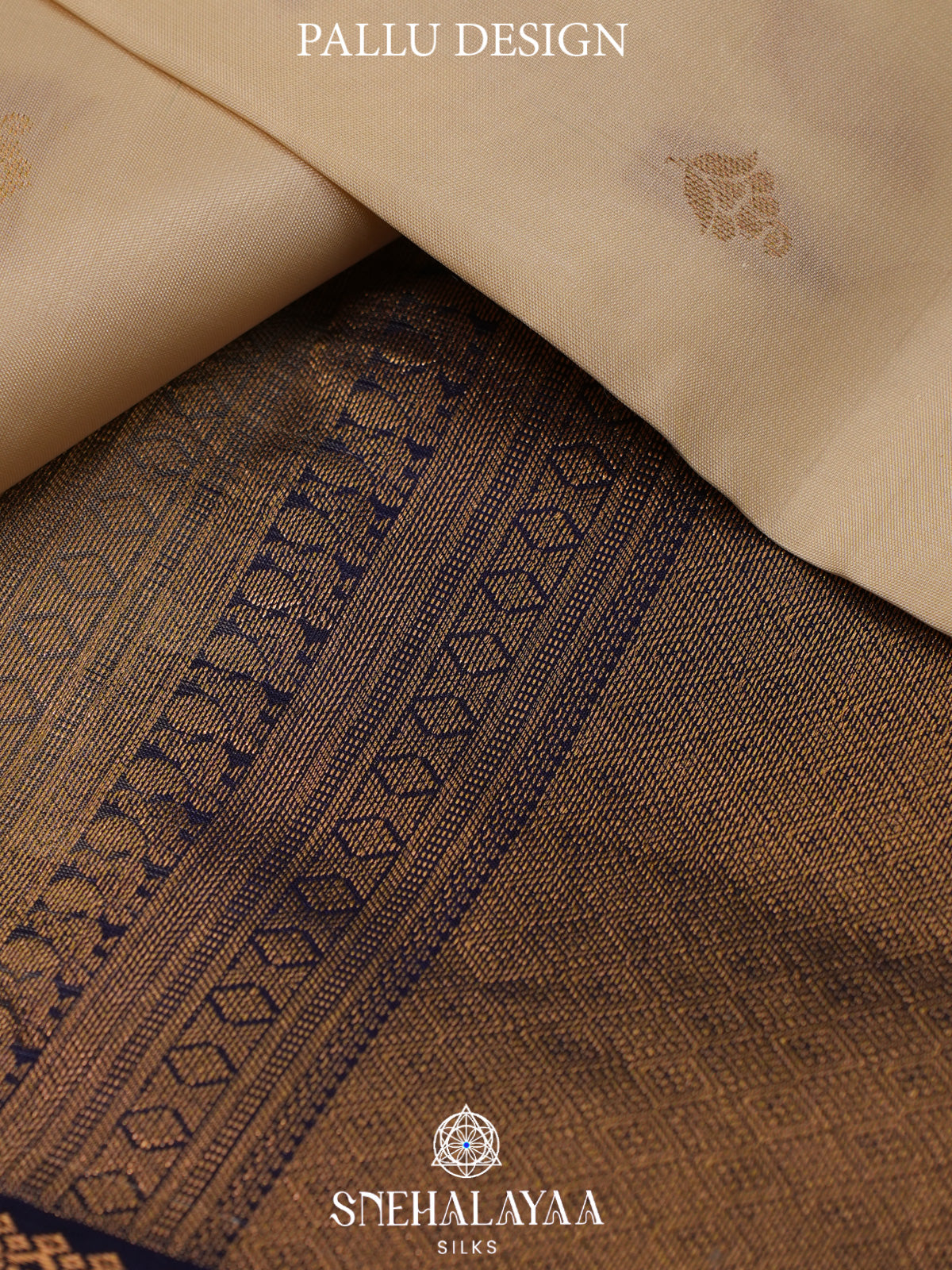 Cream Kanjivaram Silk Saree