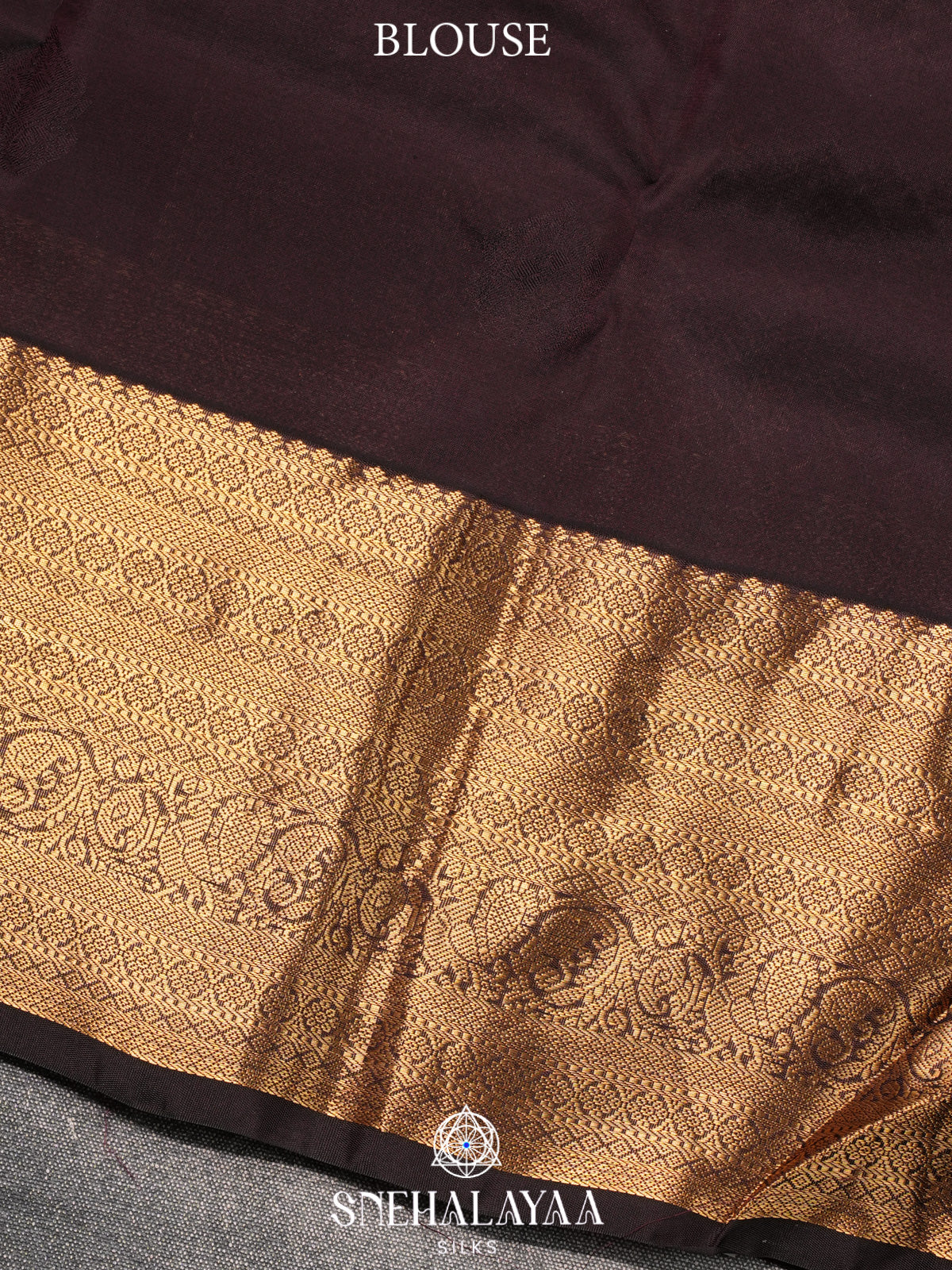 Brown Kanjivaram Silk Saree