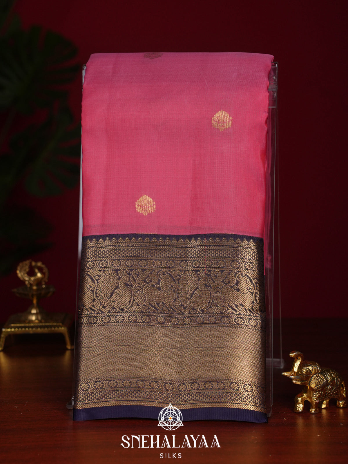 Pink Kanjivaram Silk Saree