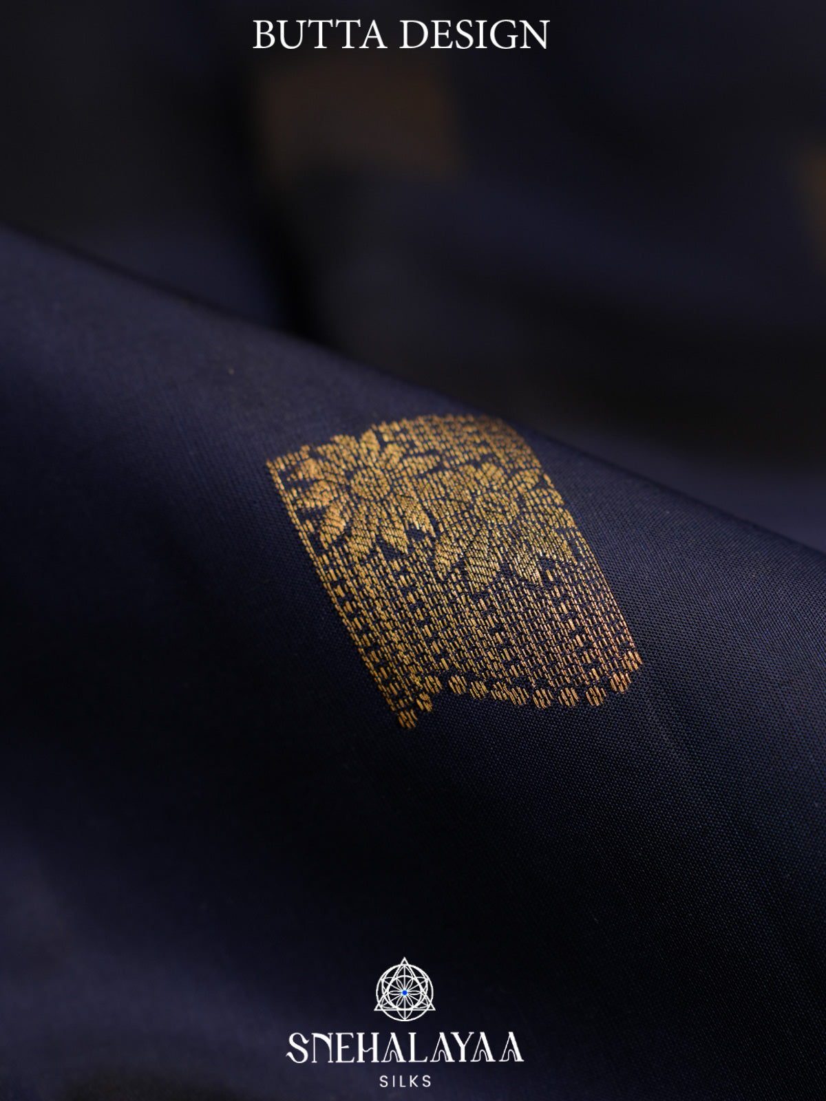 Midnight Blue Kanjivaram Silk Saree