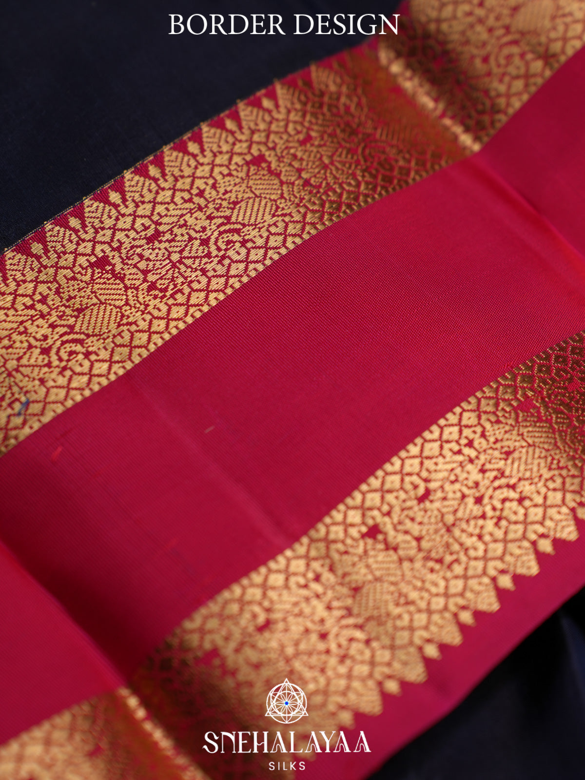 Midnight Blue Kanjivaram Silk Saree